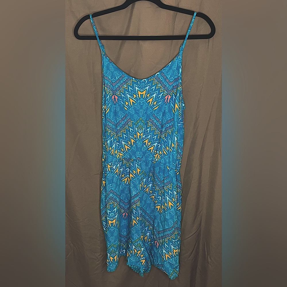 Beachy lightweight spaghetti strap romper— with pockets!